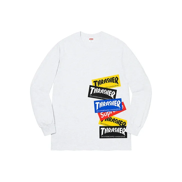 Supreme X Thrasher Multi Logo Long Sleeve Tee-6