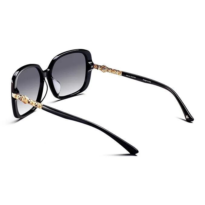 HELEN KELLER Plate Frame Square Sunglasses Unisex-3