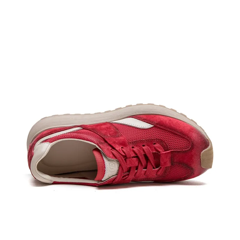 Chibang Height Increasing Lightweight Breathable Low Top Chunky Sneakers Women's-2
