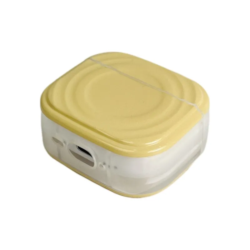 Wei Xin Compatibility With Apple AirPods 4/2/3/AirPods Pro/Pro 2 TPU Solid Color Ripple Pattern Headphone Cases-11