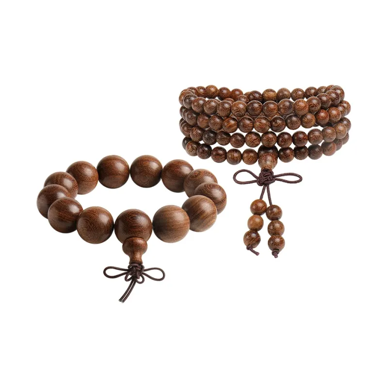 MUSHENGYUAN Golden Sandalwood Bracelets Unisex-18