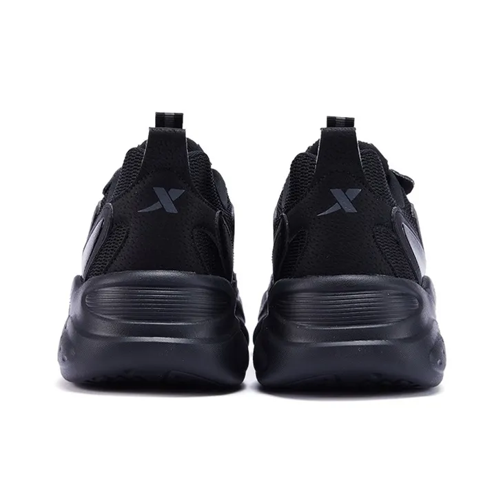 XTEP Cushioned Slip Resistant Breathable Low Top Casual Training Running Shoes Men's Black-3