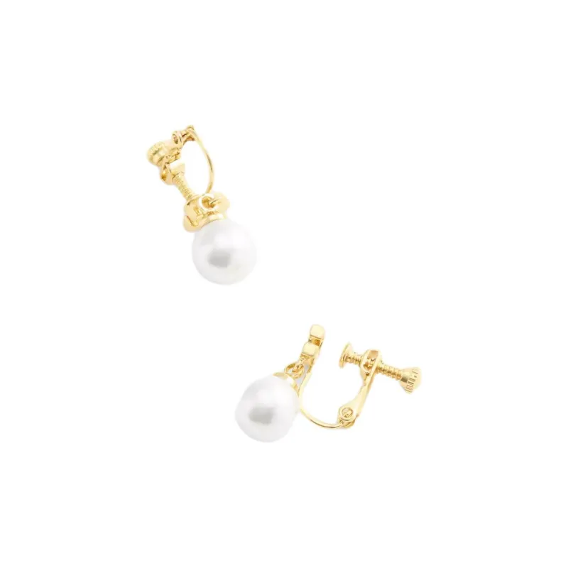 COACH Brass Plated Clip On Earrings Women's Gold-1
