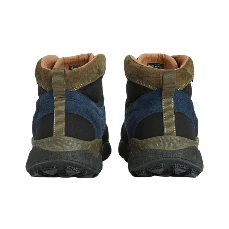 FLOWER MOUNTAIN x BARBOUR Back Country Uni Mid Top Casual Shoes Unisex Marine Blue-3