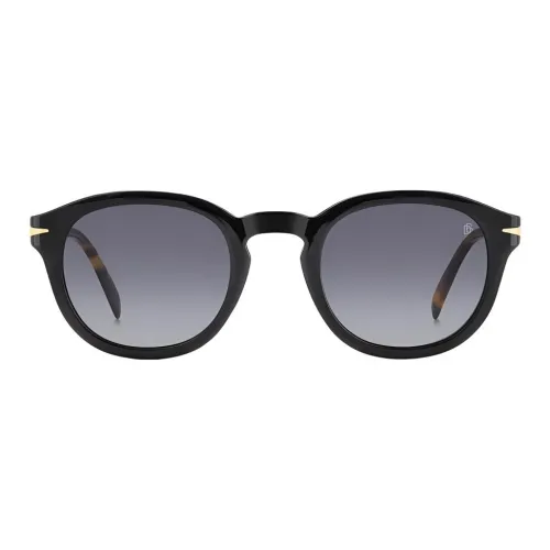 David Beckham Round Sunglasses Men's Black