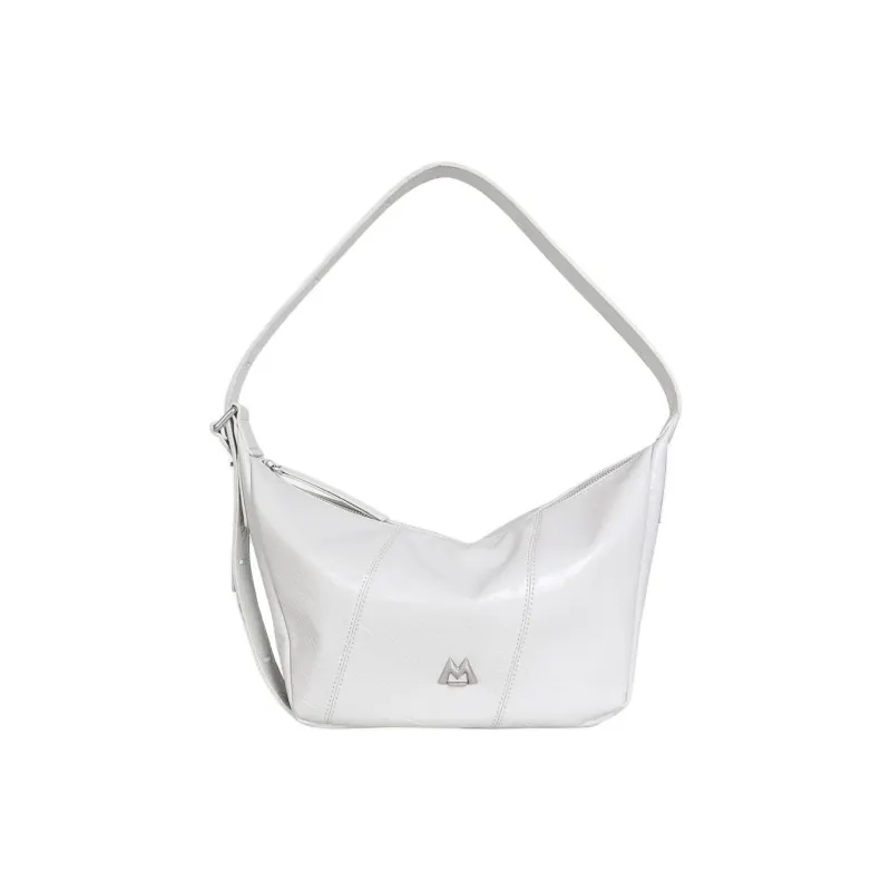 Kikawa Card Synthetic Leather Tote Bag, Shopping Bag, Shoulder Bag Medium Size Women's Gray White-0
