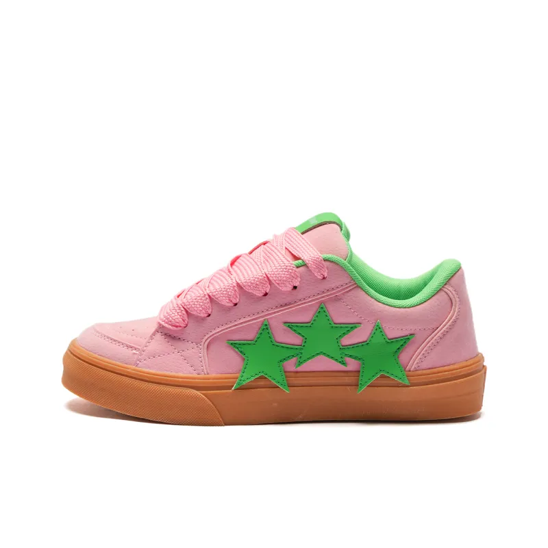 T628 Stars Puffy Shoes Slip Resistant, Abrasion Resistant, Lightweight Low Top Skateboard Shoes Unisex-13
