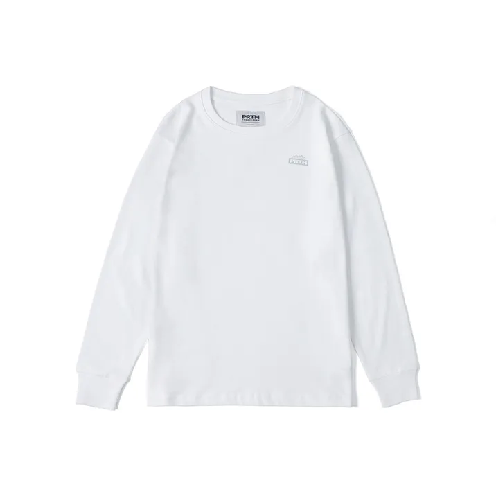 Prth Promethean Straight Long Sleeved T Shirt Unisex White-0