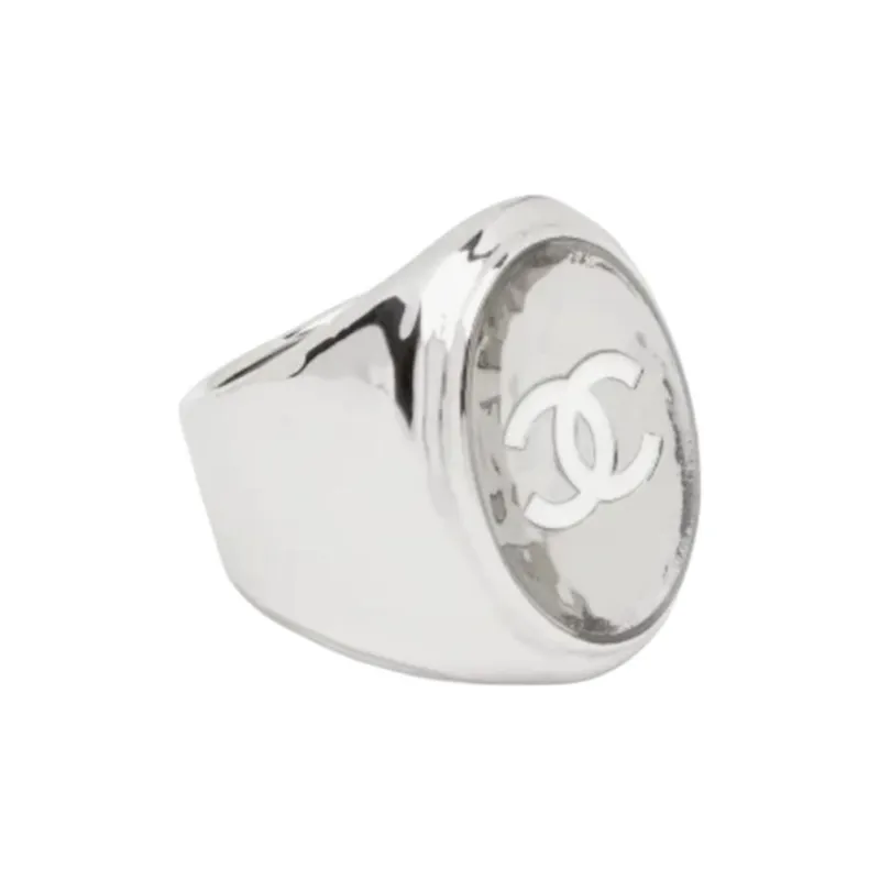 CHANEL Metal Rings Unisex Silver-0