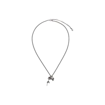 Alexander McQueen Skull & Dipped Rose Necklace