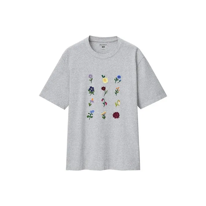 Jw Anderson X UNIQLO T Shirts Men Gray-0