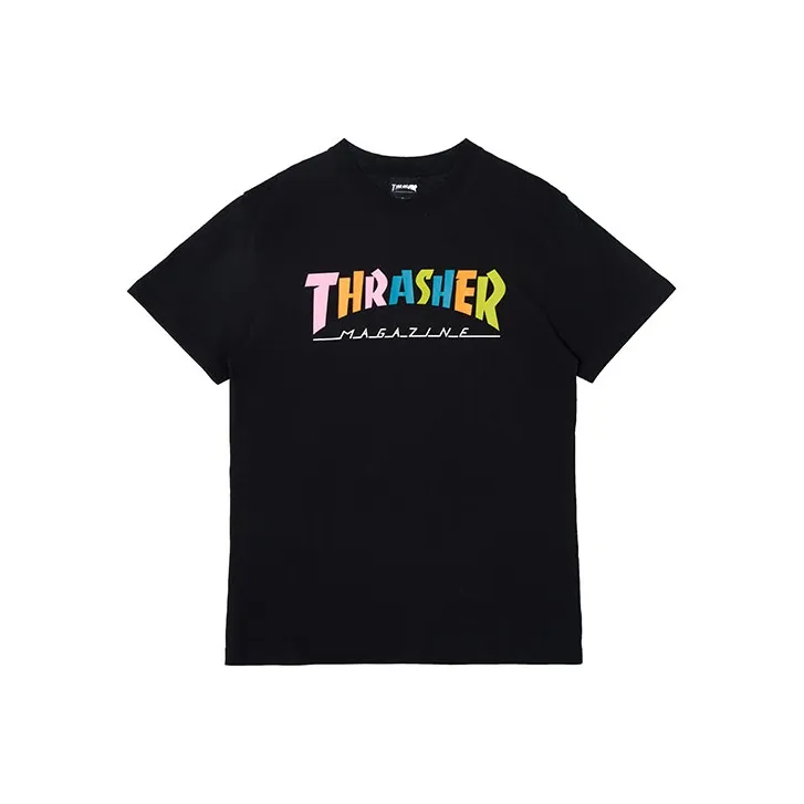 Thrasher Crew Neck Fitted Straight Short-Sleeved T-Shirt Japan Version Unisex Black-0
