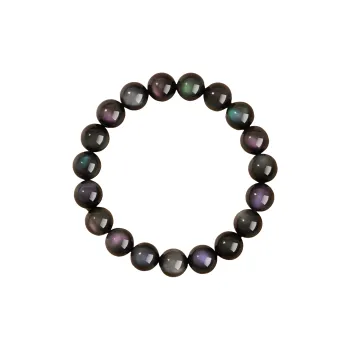 Stone On The Line Obsidian Bracelets Unisex