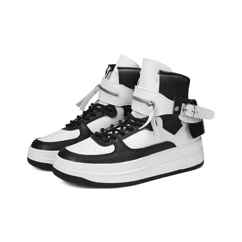 AMICNIEGD Breathable Anti Slip And Wear Resistant High Top Skateboard Shoes Unisex-6