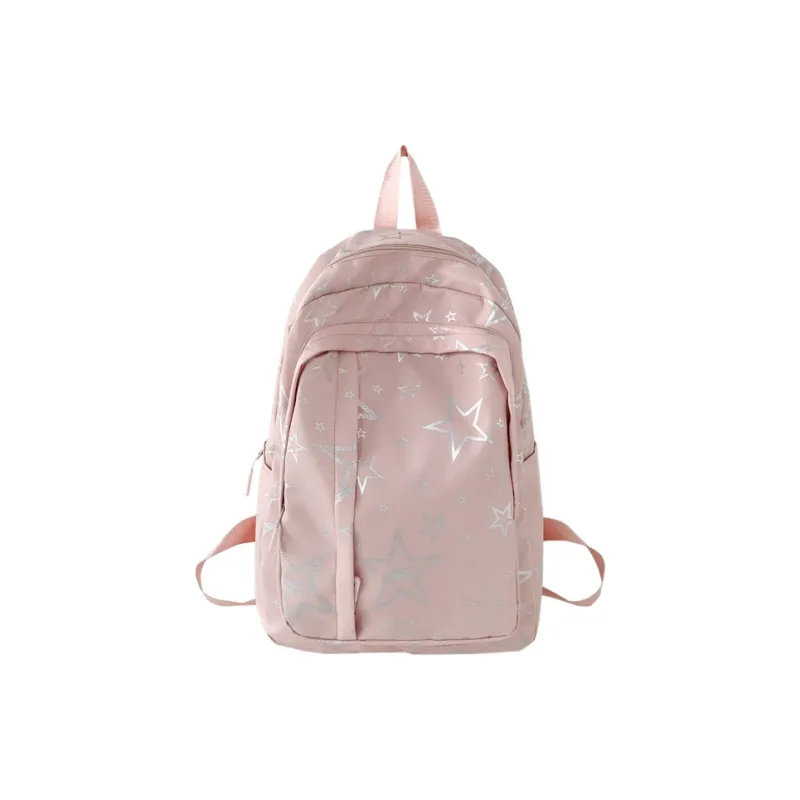 BUBM Composite Cloth Backpack Unisex White/Black/Purple/Orange/Green/Pink-20