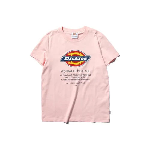 Dickies T Shirt Women's Cream Pink