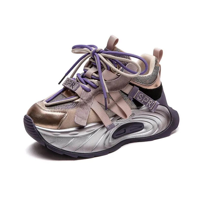 Jay Height Increasing Low Top Chunky Sneakers Women's-5