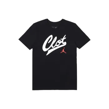 Jordan x CLOT T Shirt Asia Version Men's Black