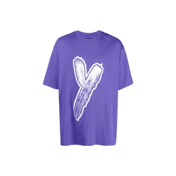 Y 3 Logo print Cotton T shirt