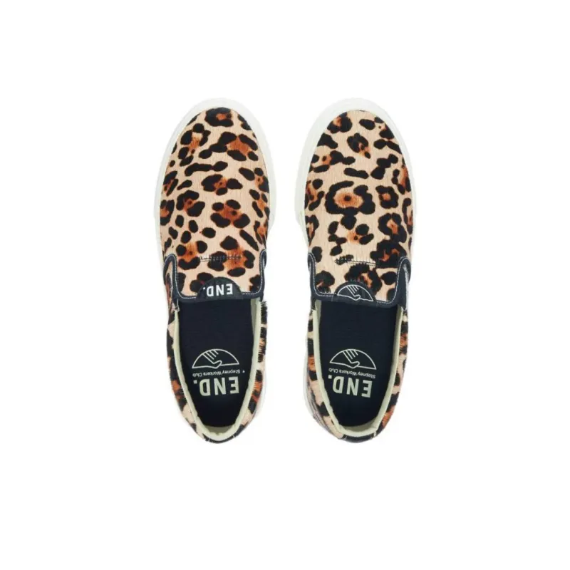 Stepney Workers Club Lister Leopard Low Top Skateboard Shoes Men's Leopard Print-3