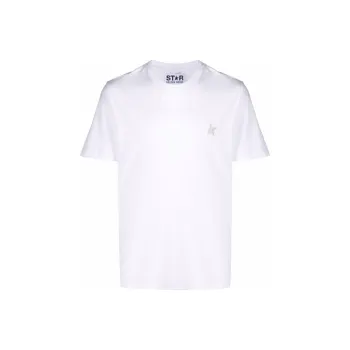 Golden Goose Glitter Logo print Short sleeve T shirt