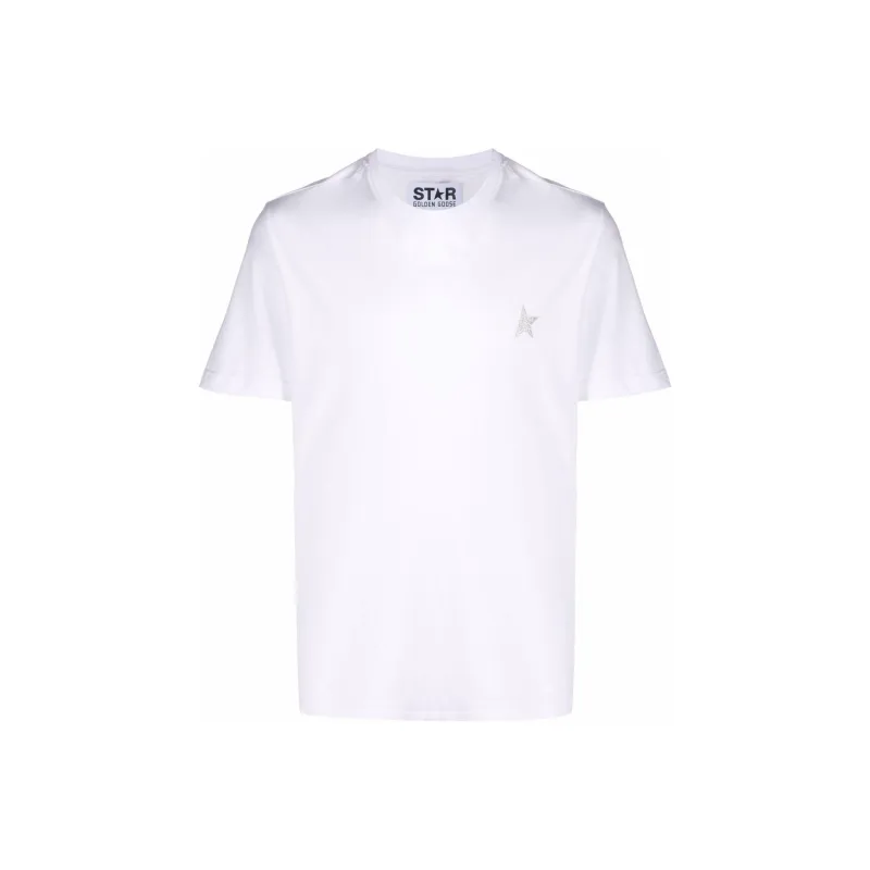 Golden Goose Glitter Logo-print Short-sleeve T-shirt-0
