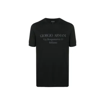 GIORGIO ARMANI Borgonuovo 11 Crew neck T shirt In Pima Cotton Jersey