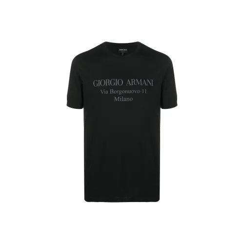 GIORGIO ARMANI Borgonuovo 11 Crew neck T shirt In Pima Cotton Jersey