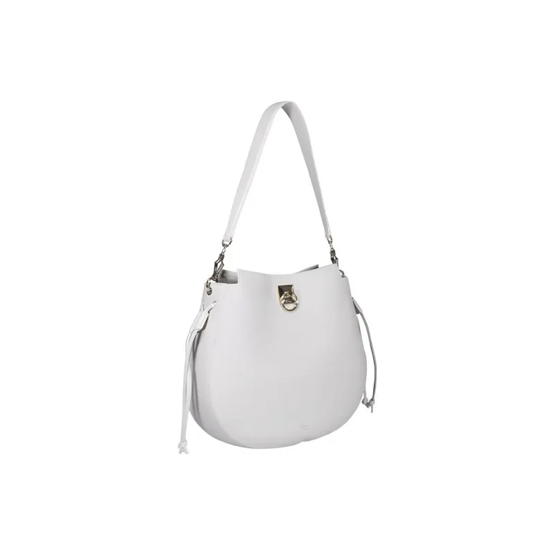 Mulberry Calfskin New Moon Handbag, Shoulder Bag Women's White-1
