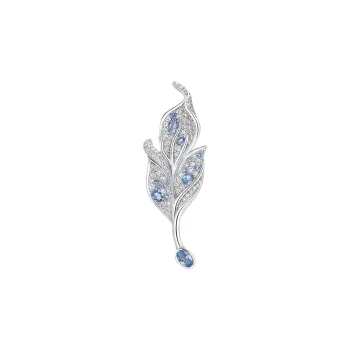 VIOLET S925 Silver Brooches Unisex