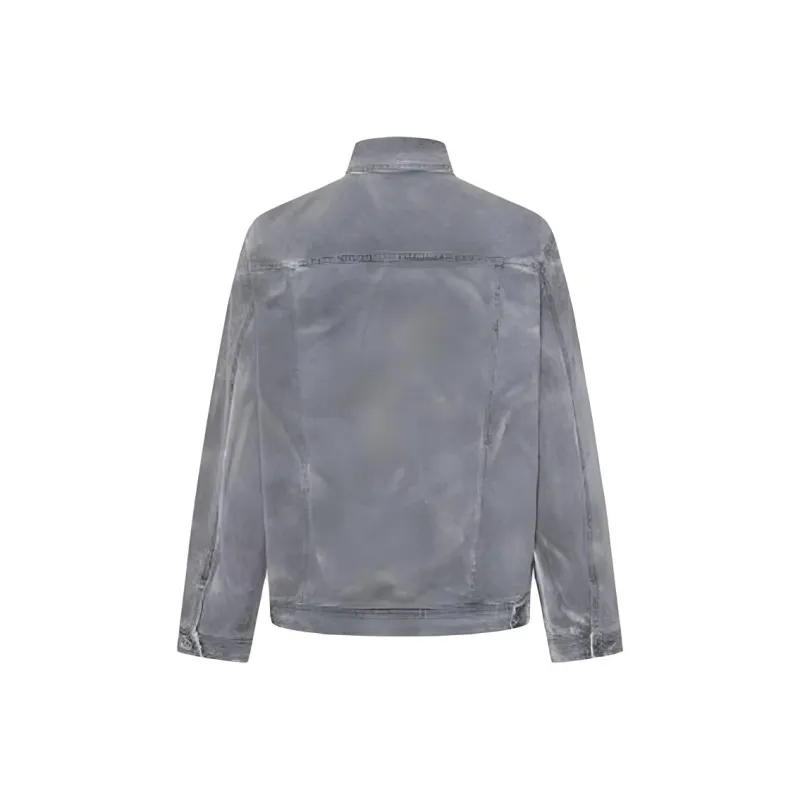 URBAN REVIVO Denim Jacket Men's Light Gray-1