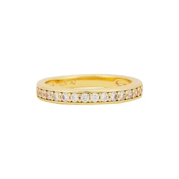 LUV AJ Metal Crystal Rings Women's Gold