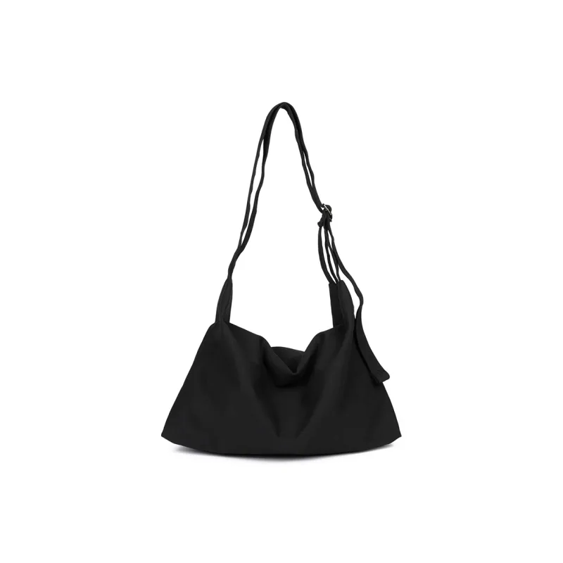 LUVISTRUE Nylon Shoulder Bag Small Size Unisex Black/White-7