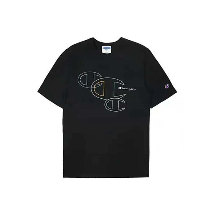 Champion T Shirt US Version Unisex Black-0