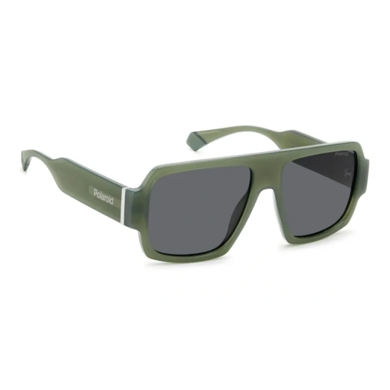 Polaroid Plastic Irregular Shape Sunglasses Unisex Green-2