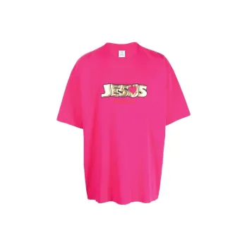 Vetements T-Shirts Men Peach Pink