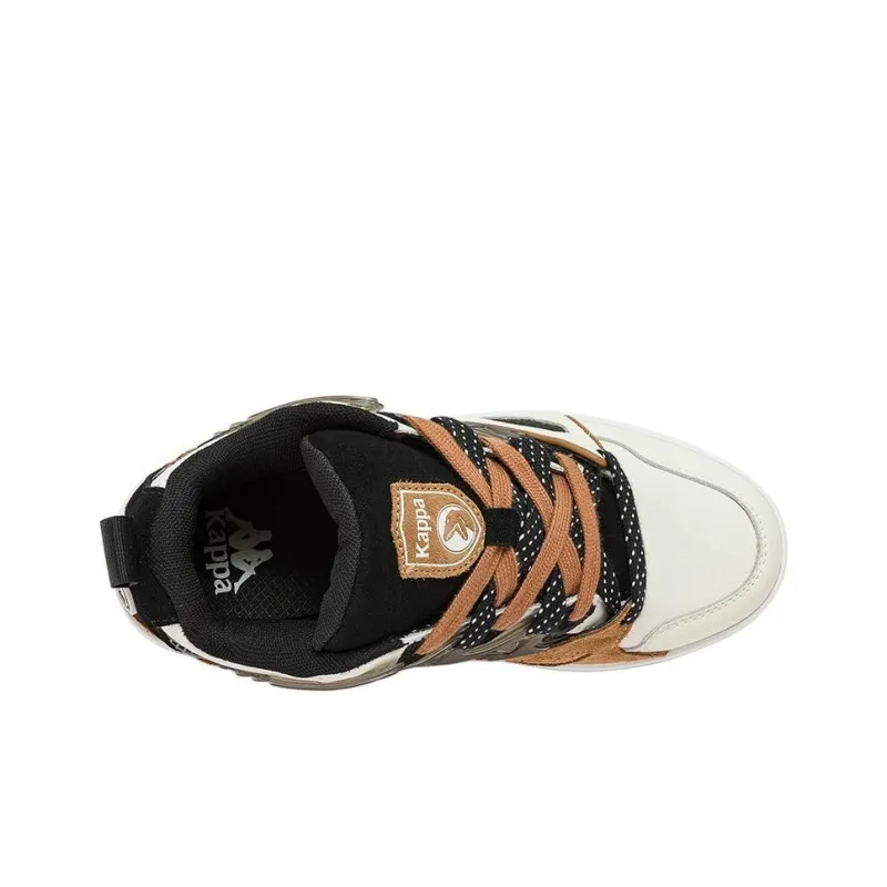 COPPOLELLA x Kappa Abrasion Resistant Low Top Skateboard Shoes Unisex White Brown Black-4