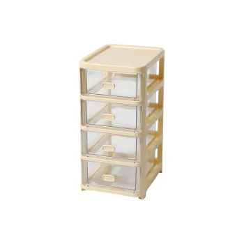 JIAOXUEFEI Cream Style Desktop Drawer Storage Box For Kids' Stationery And Pens Desk Organizer And Cosmetic Storage