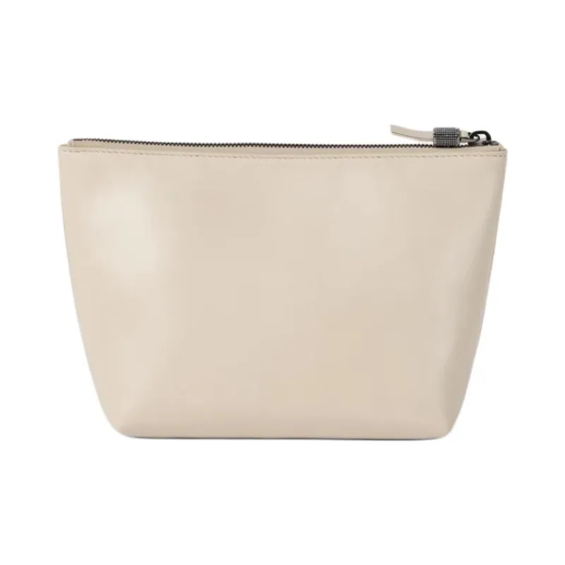 Brunello Cucinelli Calfskin Clutch Regular Women's Ivory-1