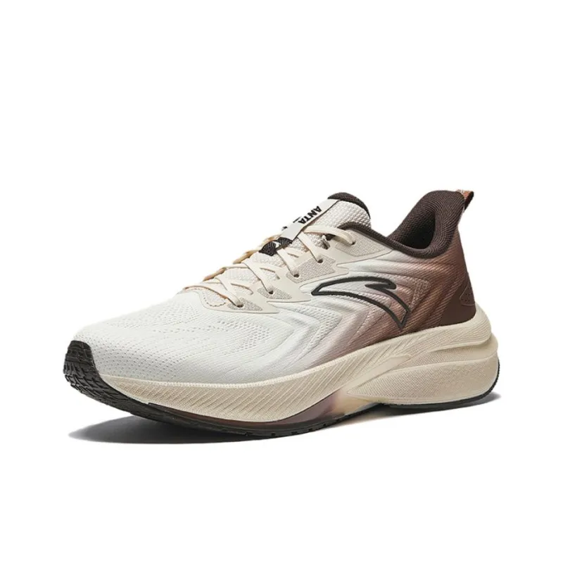 CHAOJIANTA Anti Slip Wear Resistant Low Top Training Running Shoes Men's Fish Belly White Cinnamon Brown-1