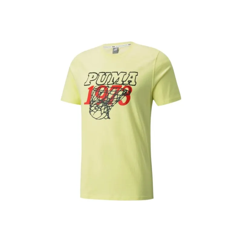 PUMA T Shirts Men Light Yellow-0