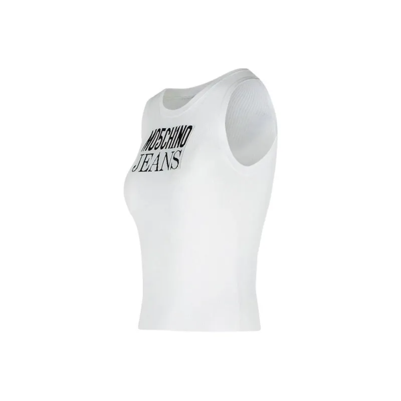 MOSCHINO Logo Jacquard Sleeveless Tank Top-2