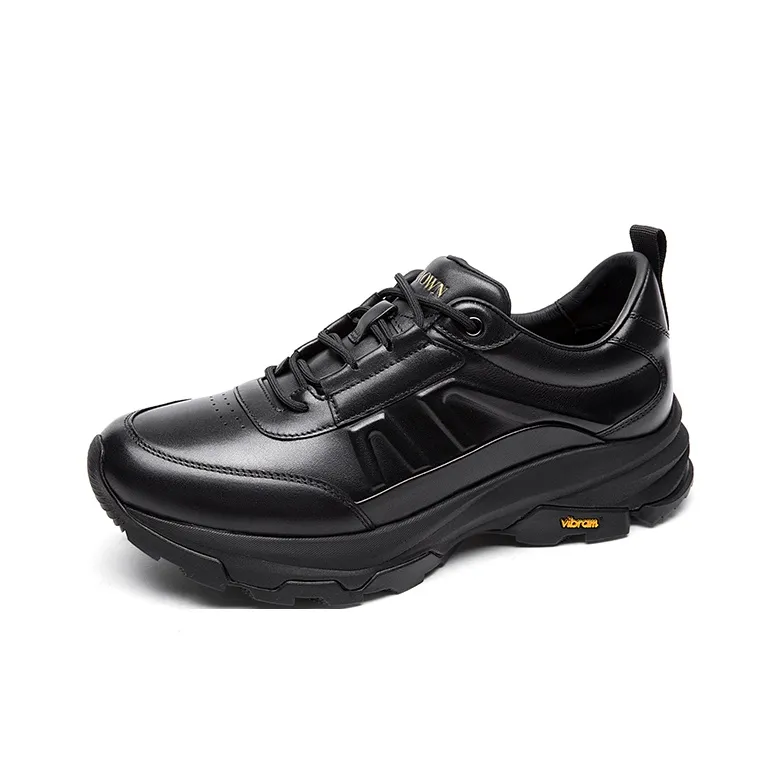 CROWN Low Top Casual Shoes Men's Black-1