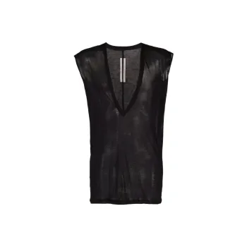 RICK OWENS Semi sheer Cotton Tank Top