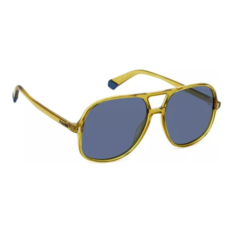 Polaroid Acetate Aviator Sunglasses Men's Yellow-2