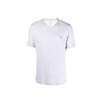 Brunello Cucinelli T Shirts Men Light Gray