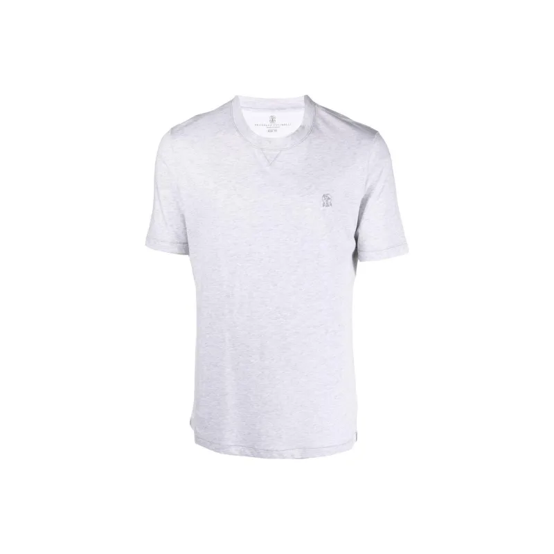 Brunello Cucinelli T Shirts Men Light Gray-0