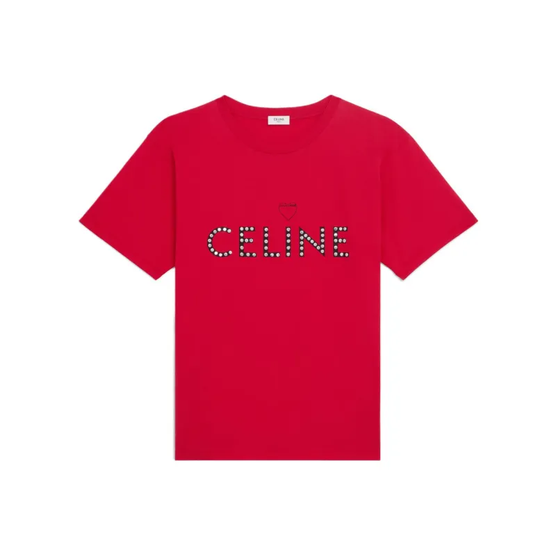CELINE T Shirts Men Red-0