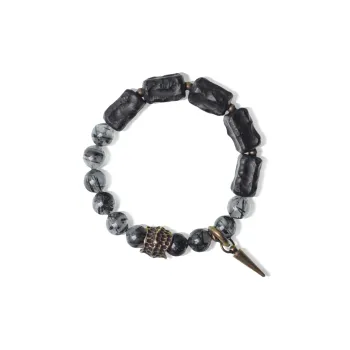 MUXIANG Ebony Wooden Bracelets Unisex