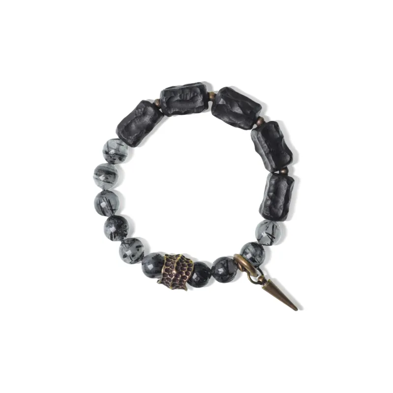 MUXIANG Ebony Wooden Bracelets Unisex-0